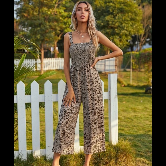 Shirted Wide Leg Jumpsuit sz L (8/10)
